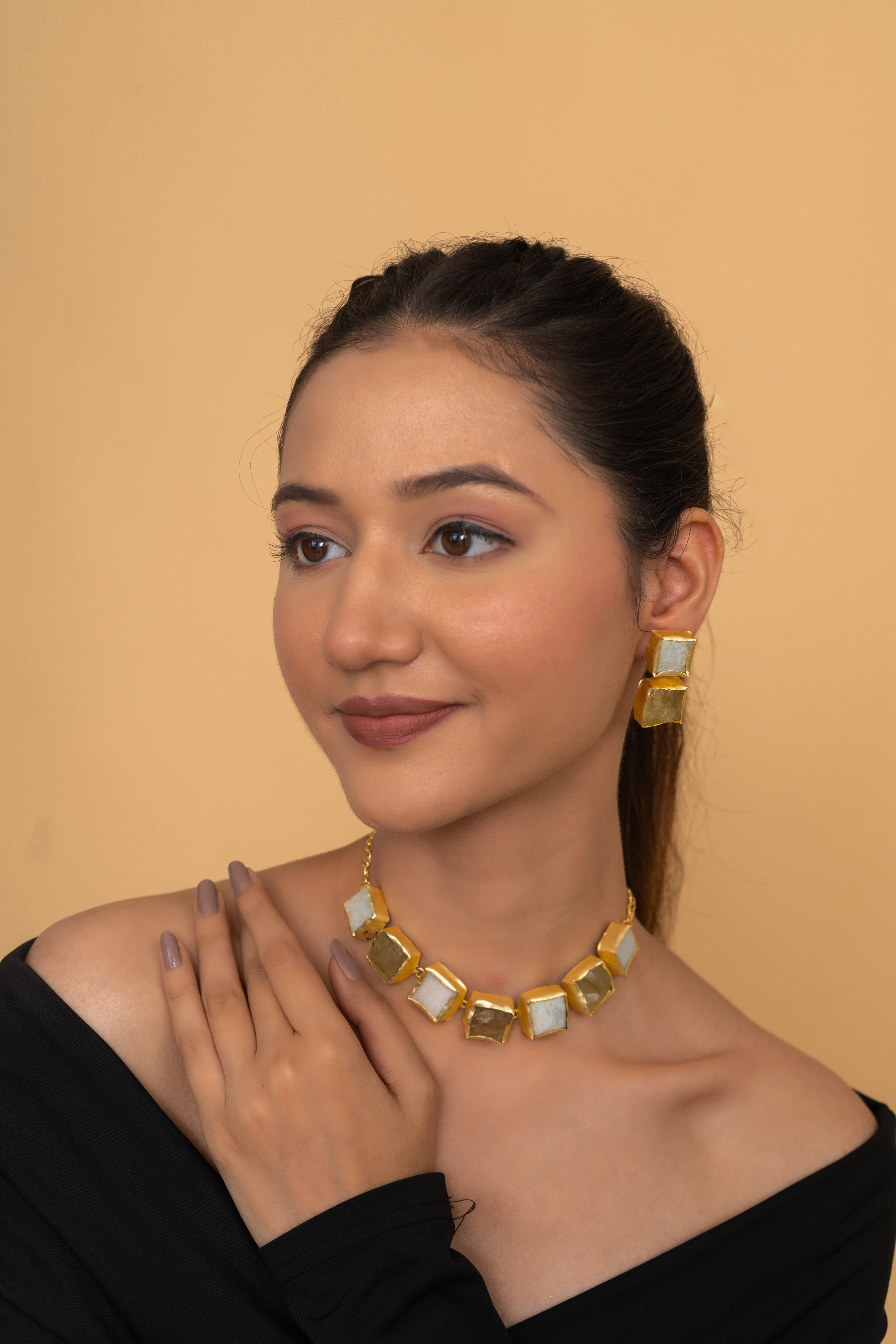 AMAZONITE ROUGH NECKLACE SET