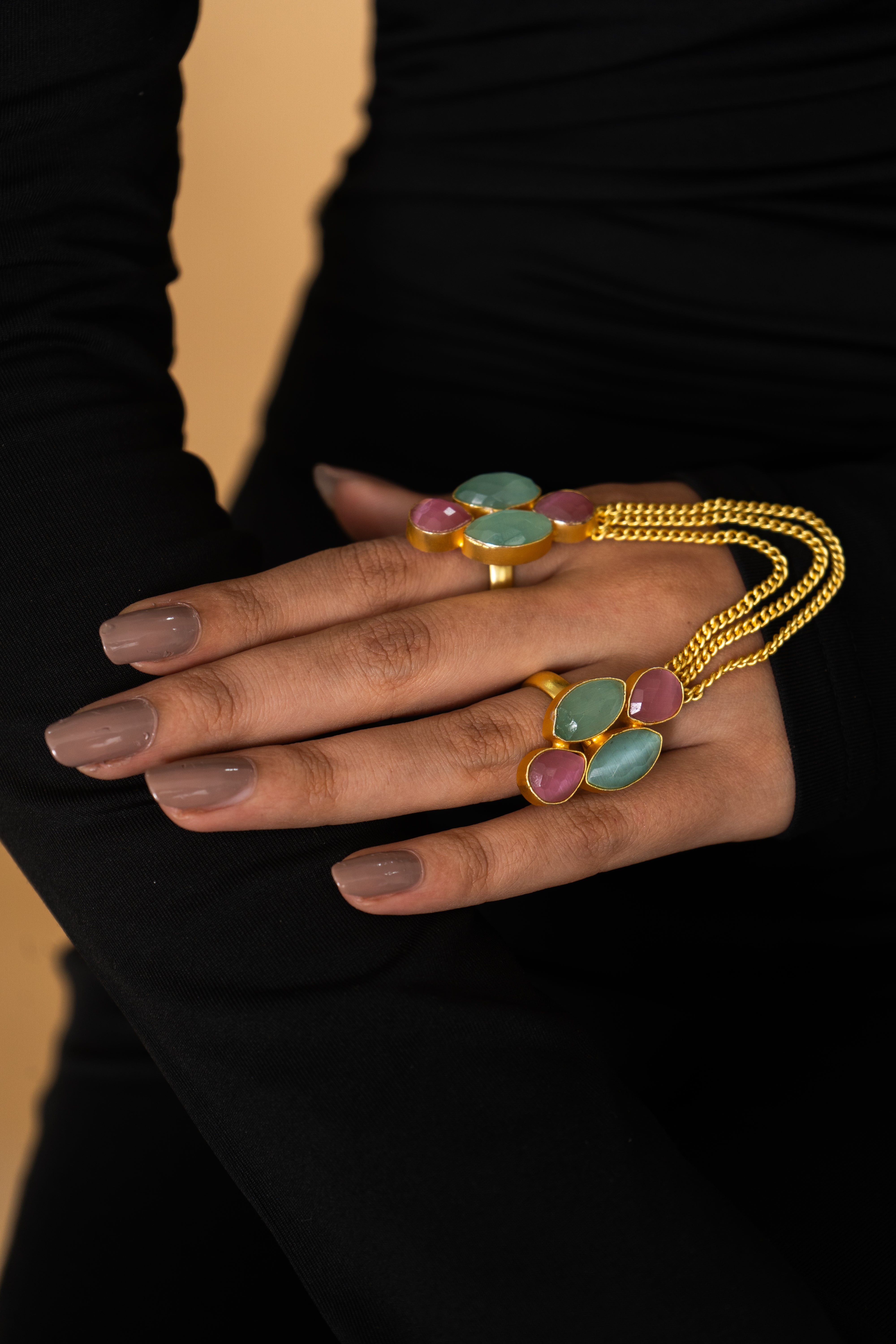 NOOR DOUBLE CHAIN RING