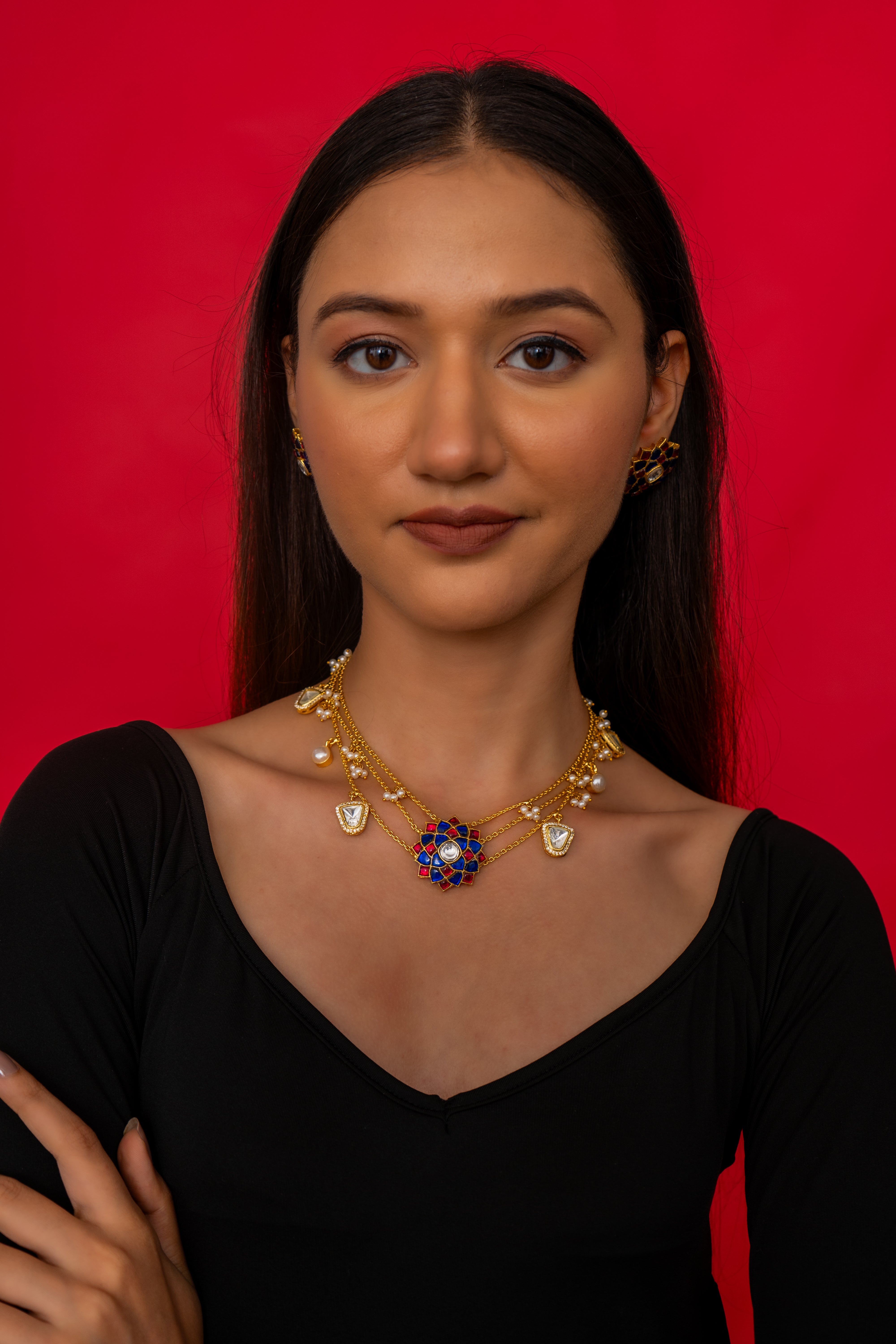 AMAZONITE AND QUARTZ PENDANT SET