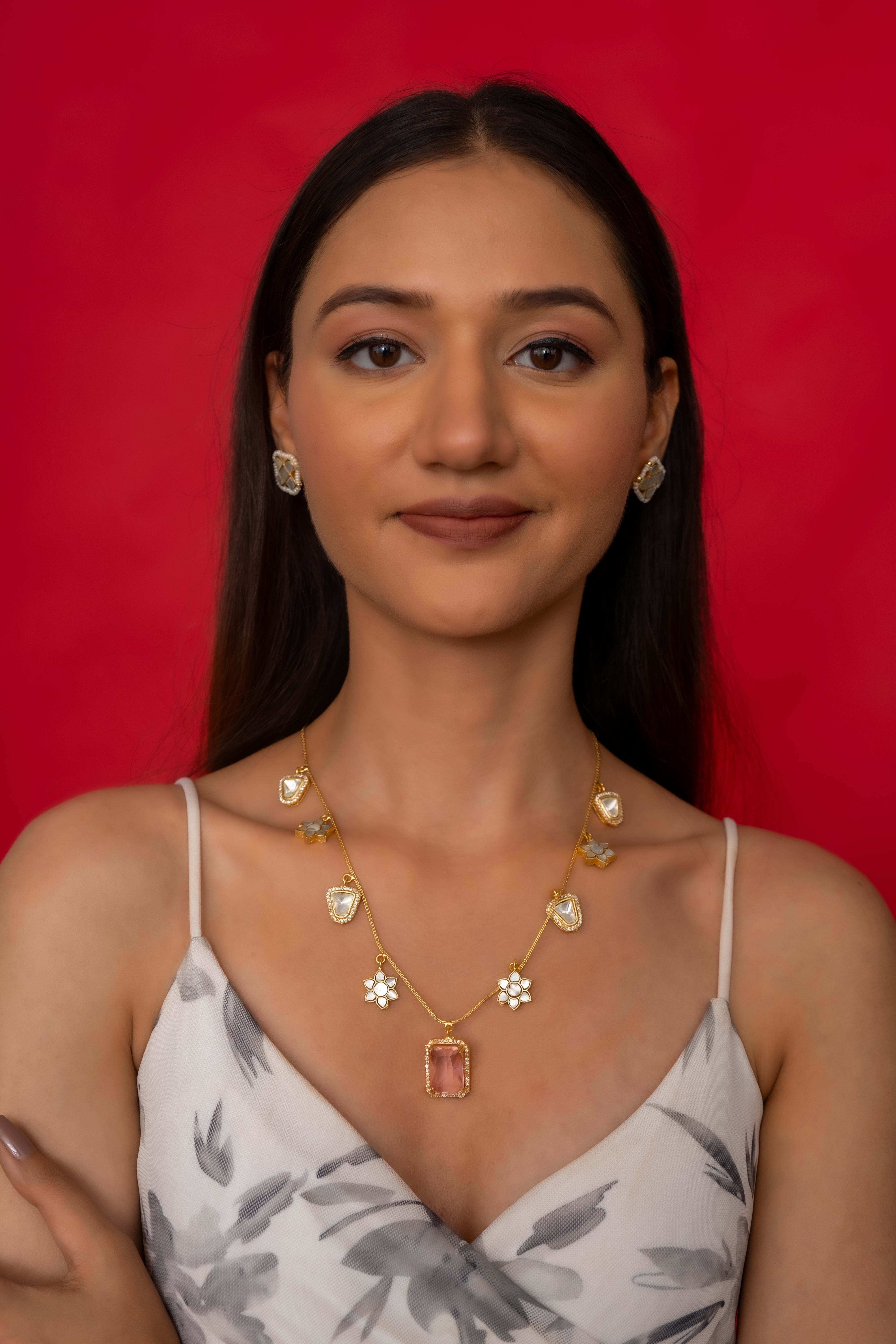 LOTUS PINK NECKLACE SET