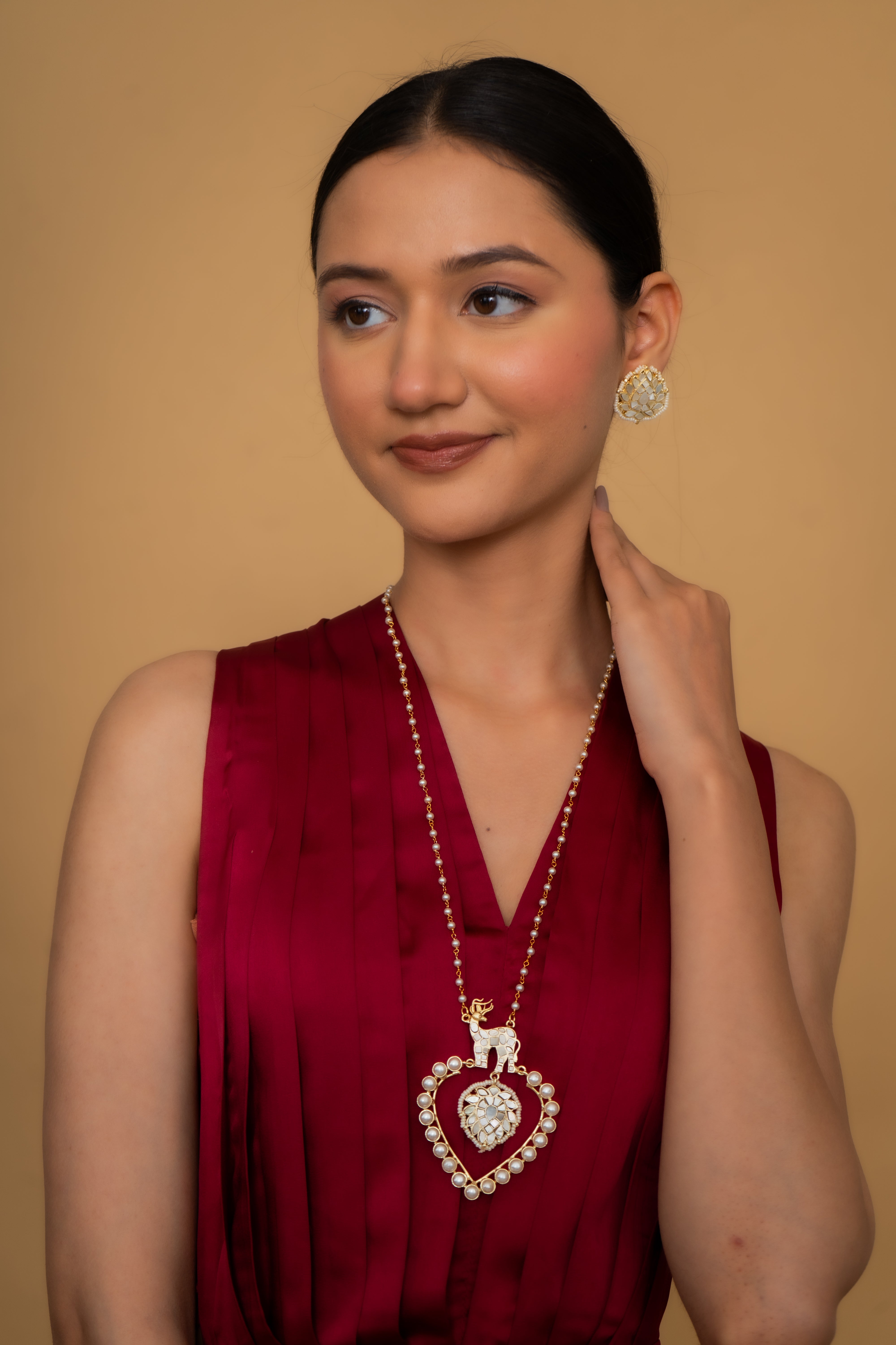 DEER HEART NECKLACE SET