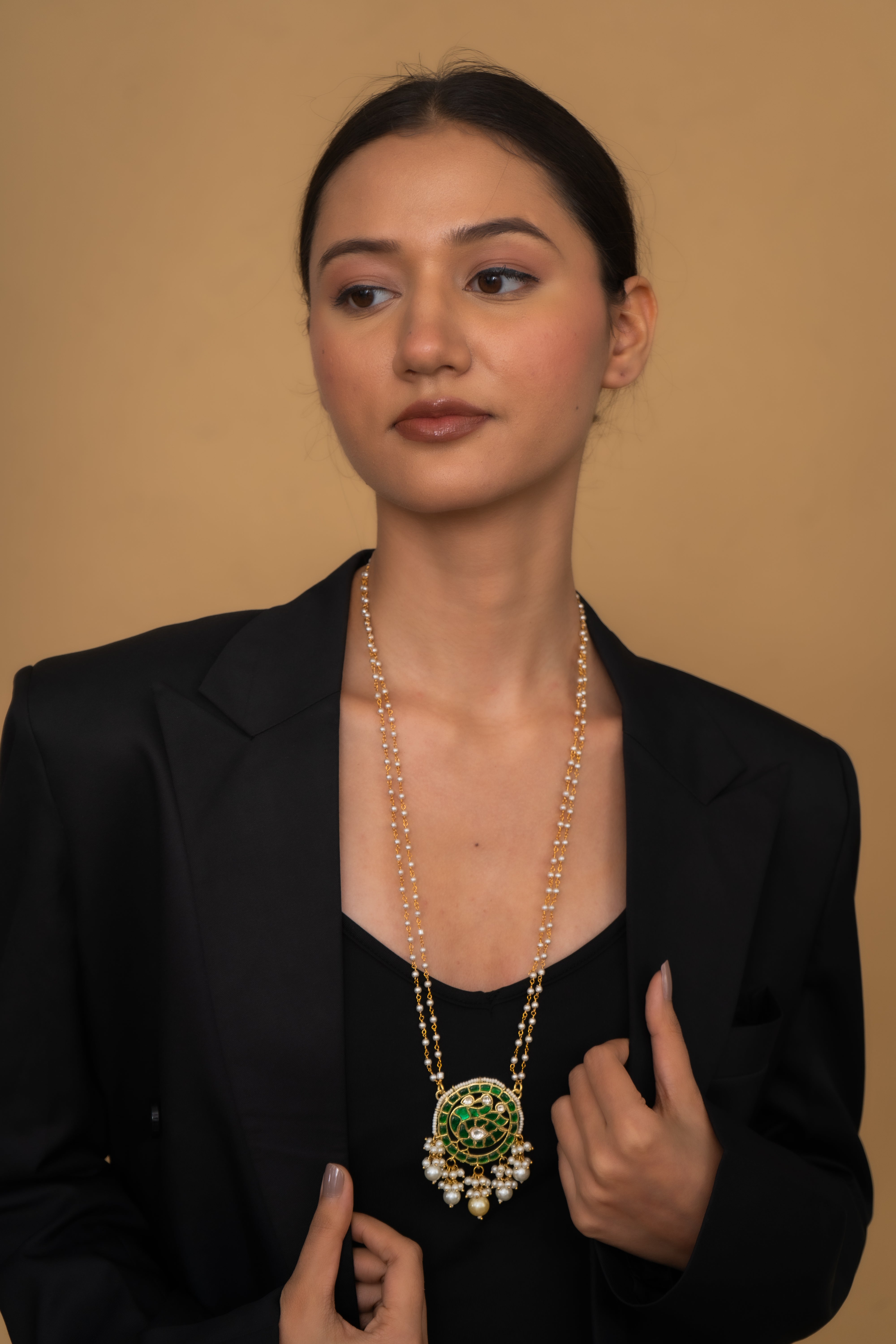 AMAZONITE AND GREEN QUARTZ PENDANT