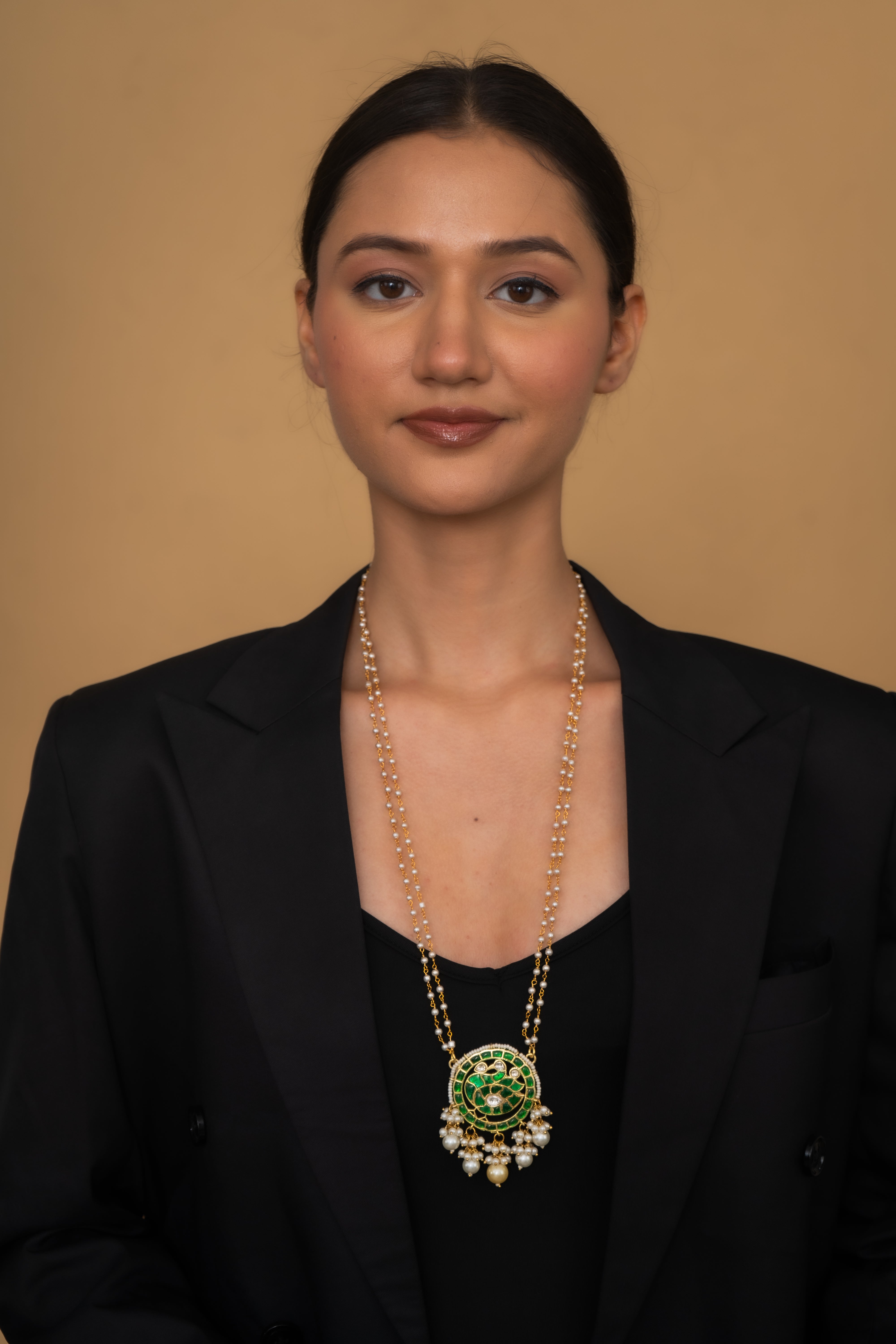 AMAZONITE AND GREEN QUARTZ PENDANT