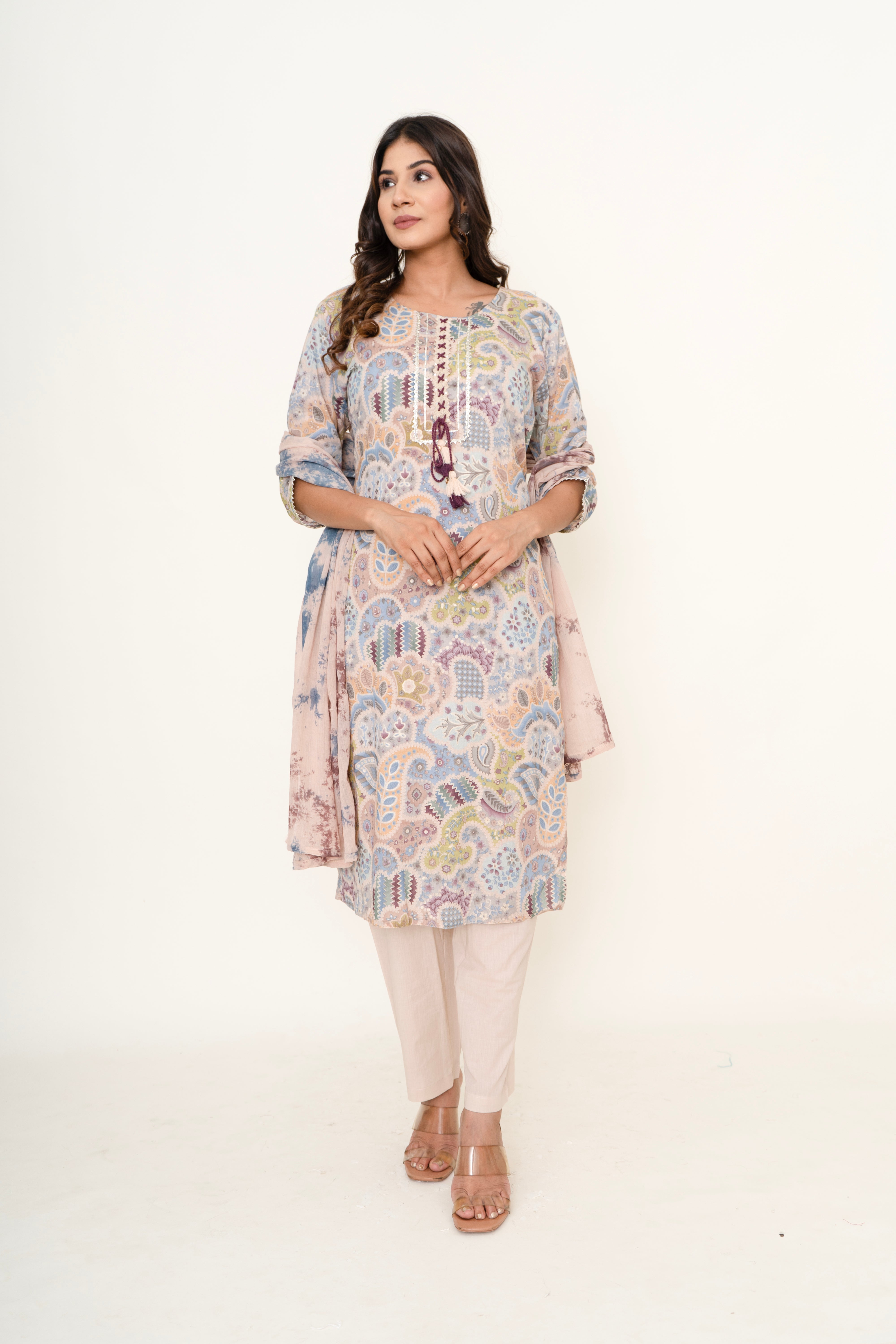 cotton printed suit set