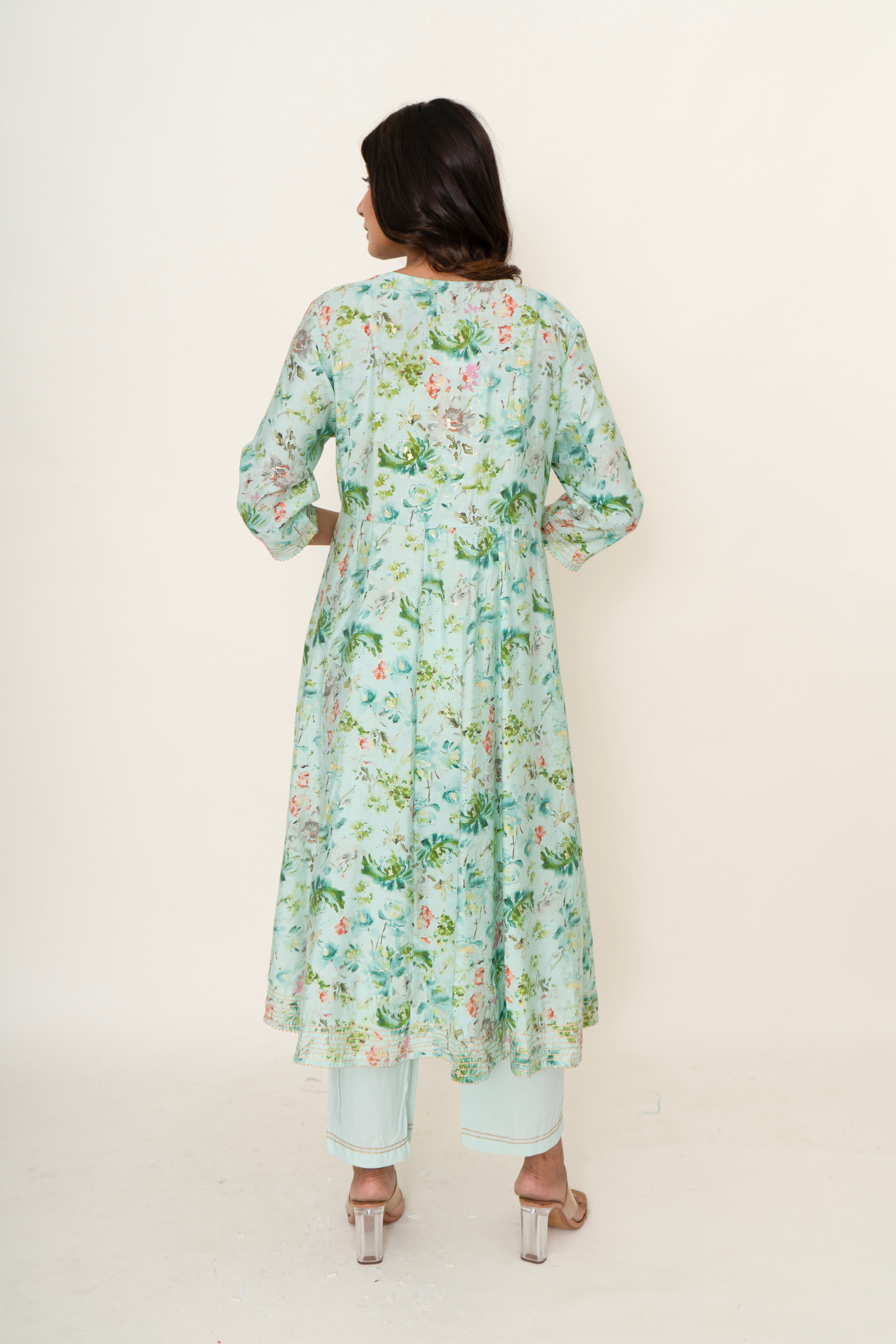 Cotton Satin Printed Suit Set