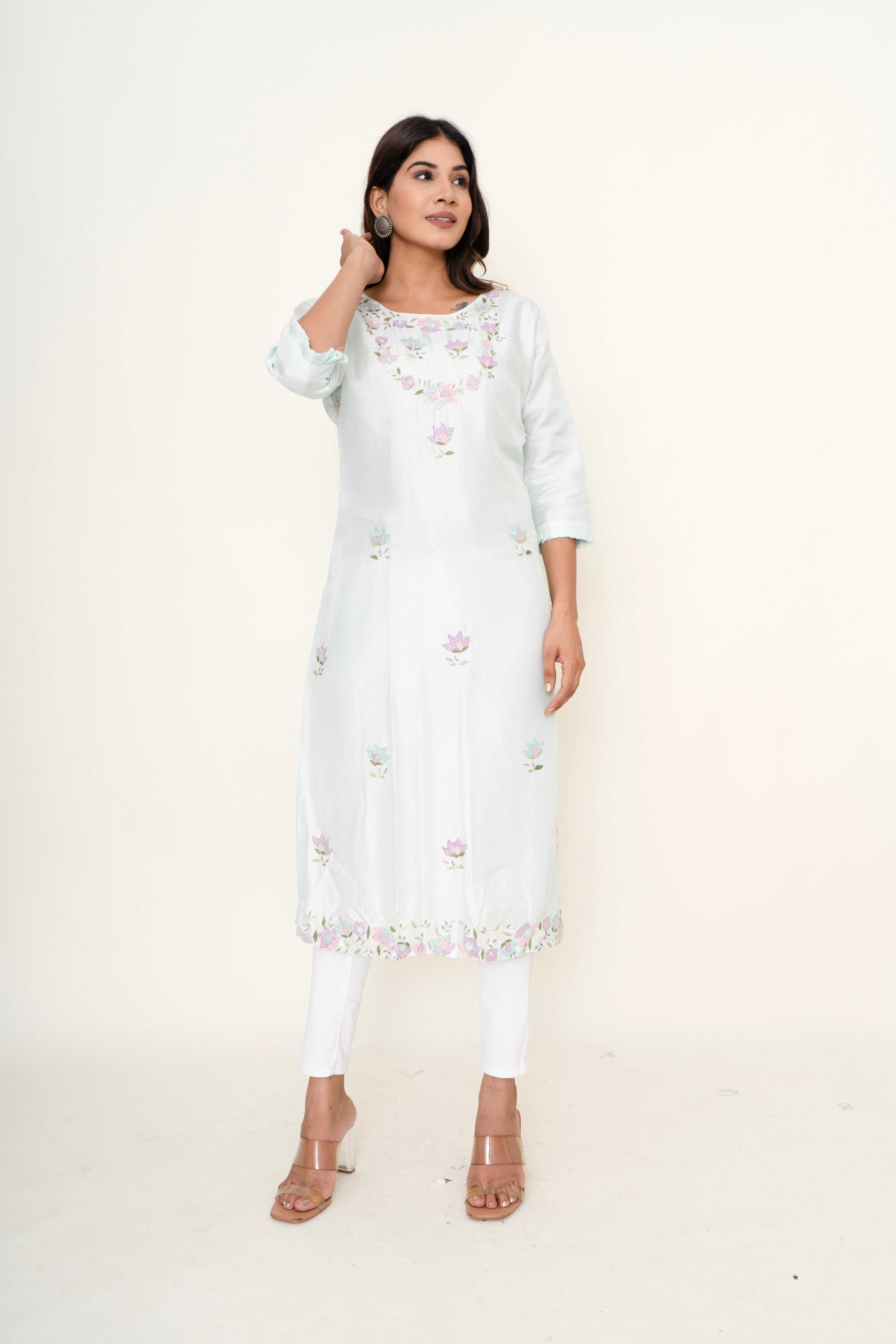 cotton silk kurta