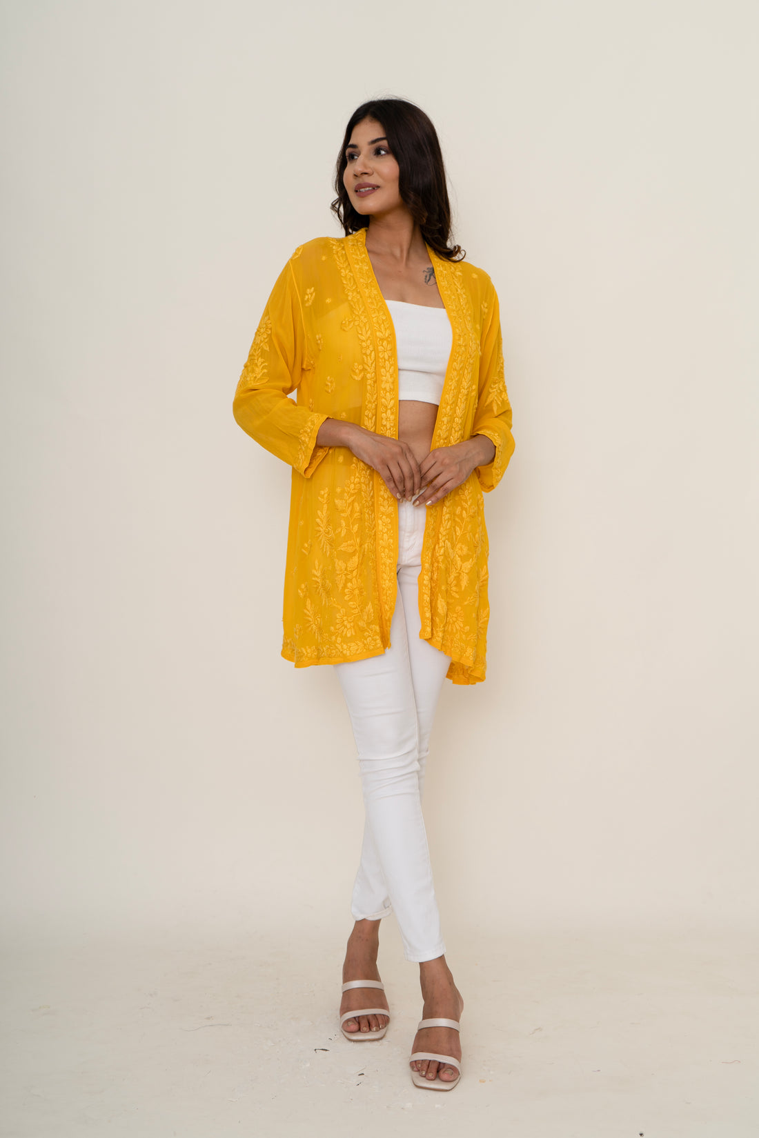 Chikankari shrug