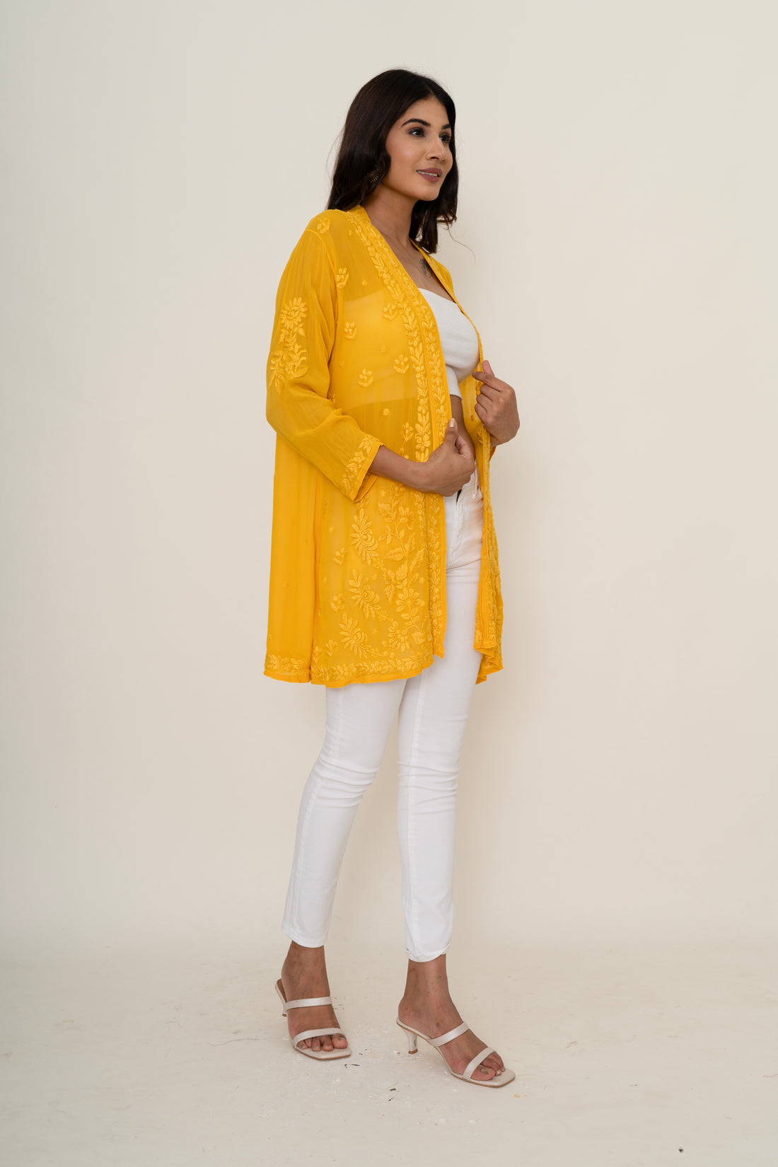 Chikankari shrug