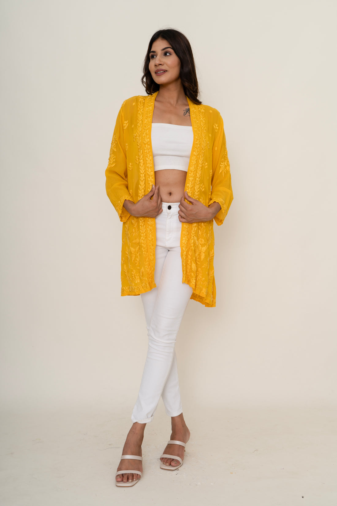 Chikankari shrug