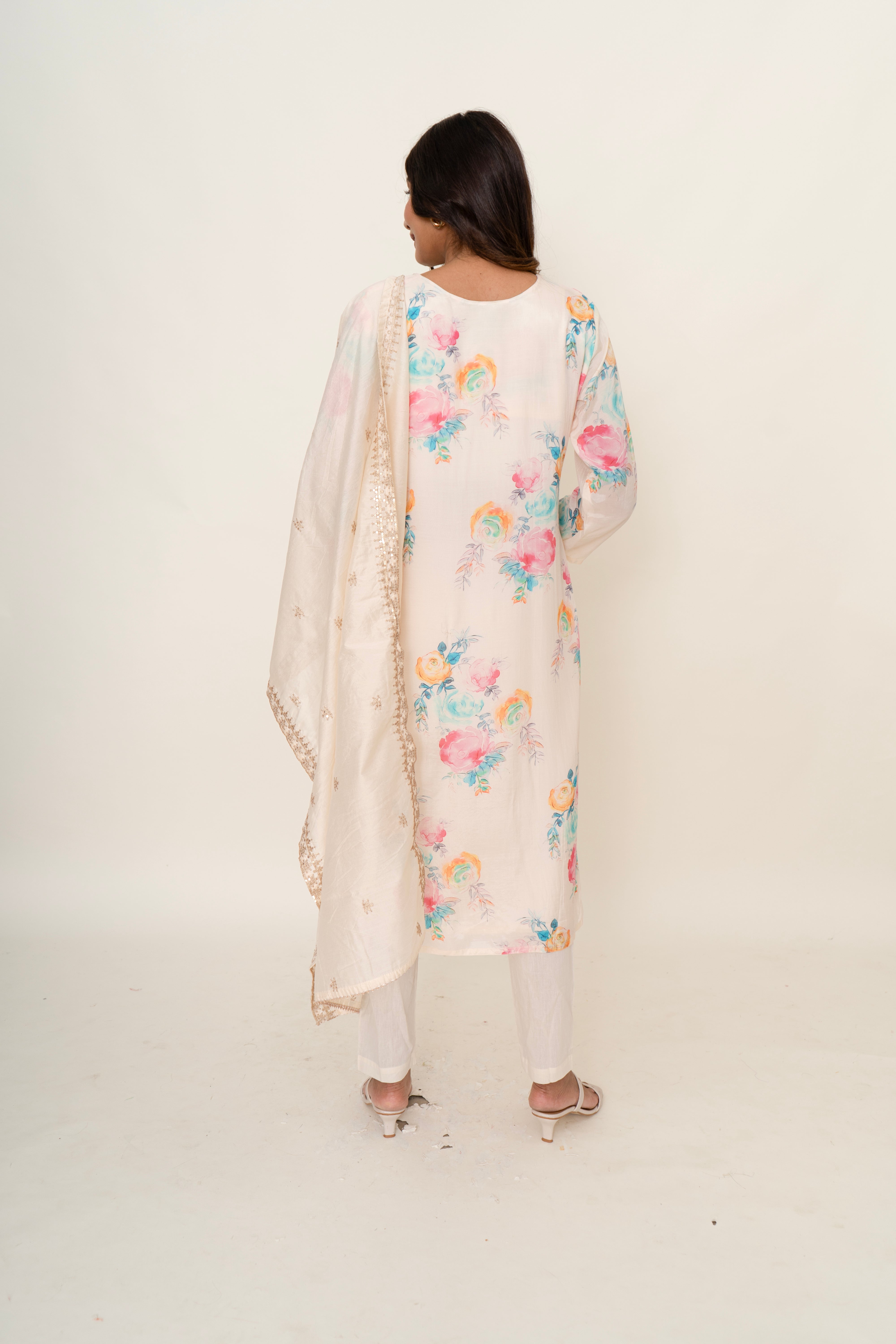 Cotton silk suit set