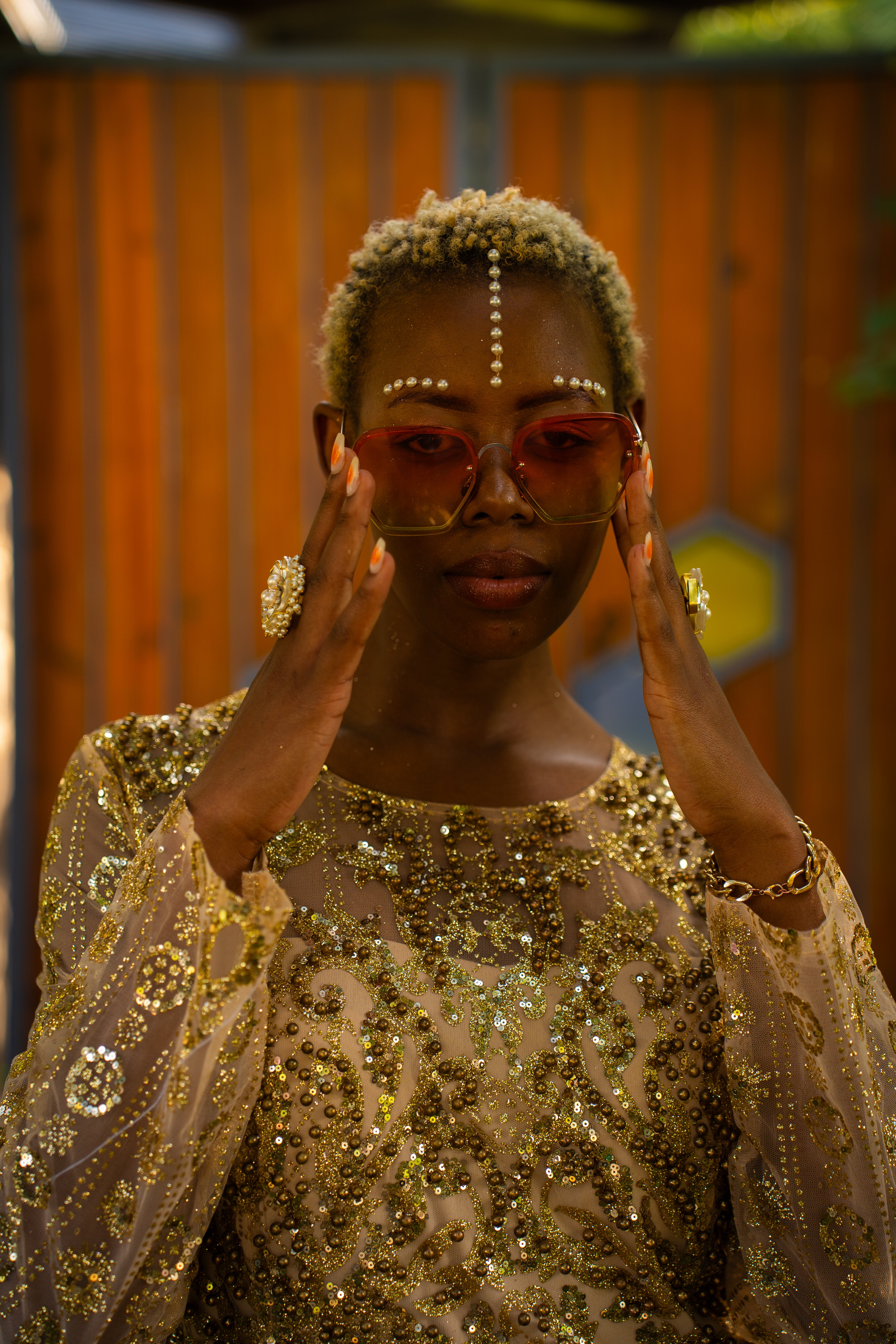 Golden Cocktail Gown