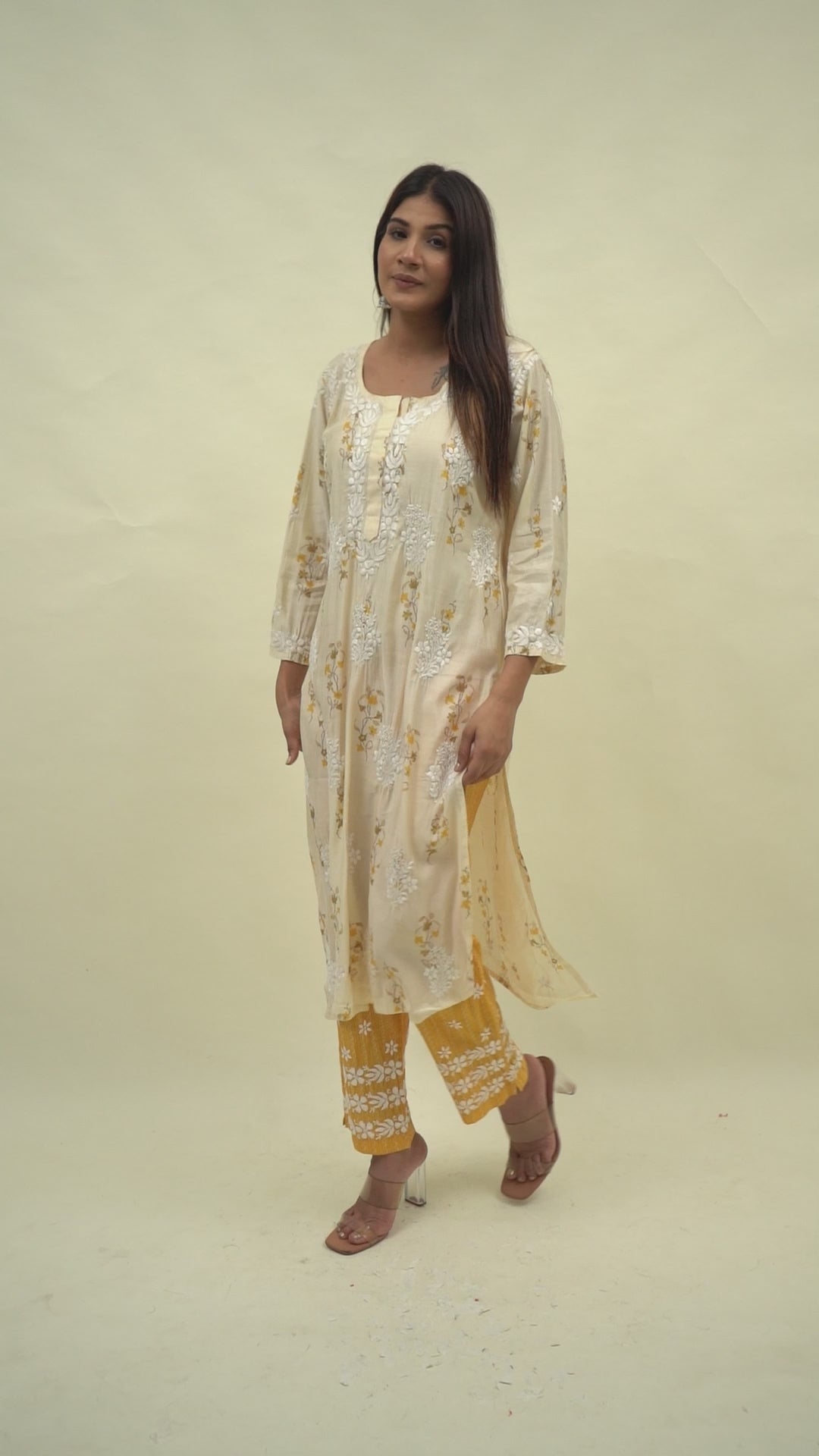 cotton chikankari co-ord set