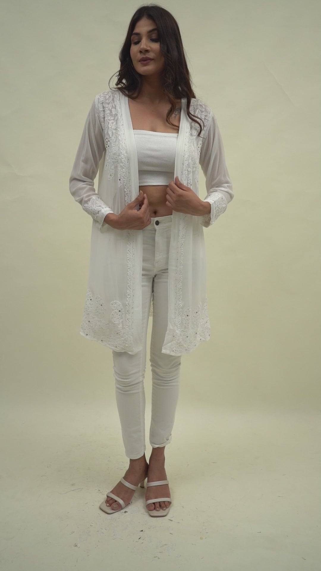 Chikankari shrug