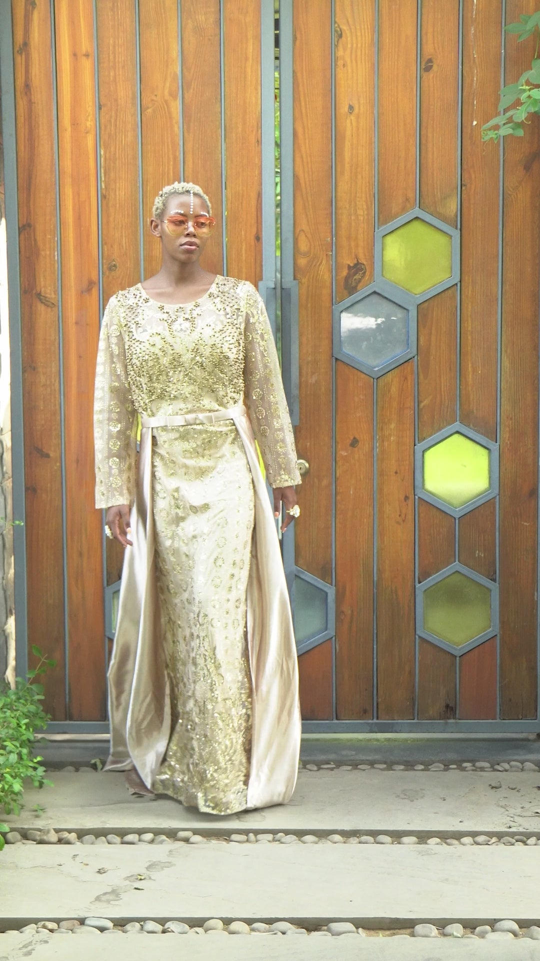 Golden Cocktail Gown