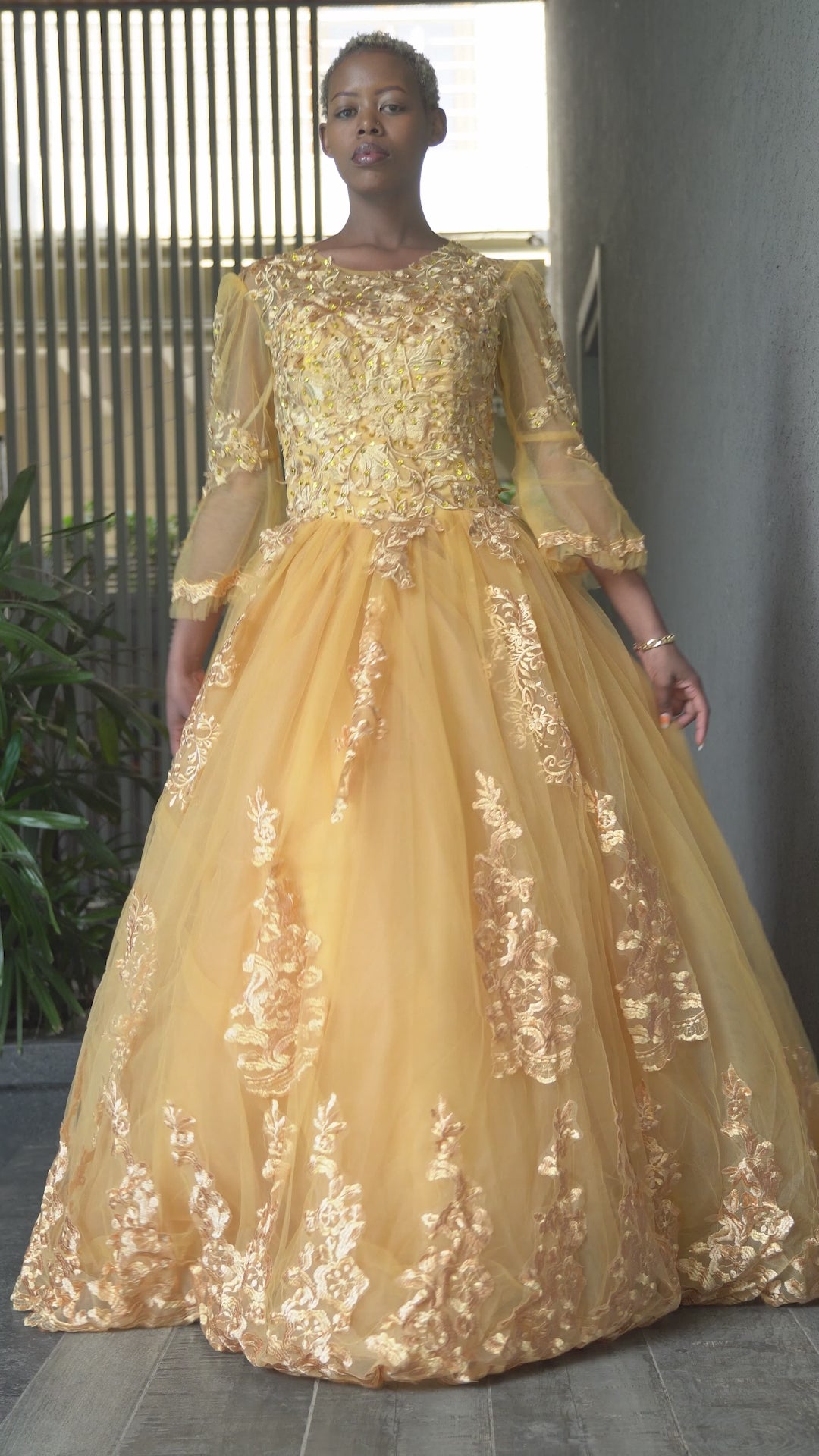 Golden Cocktail Gown