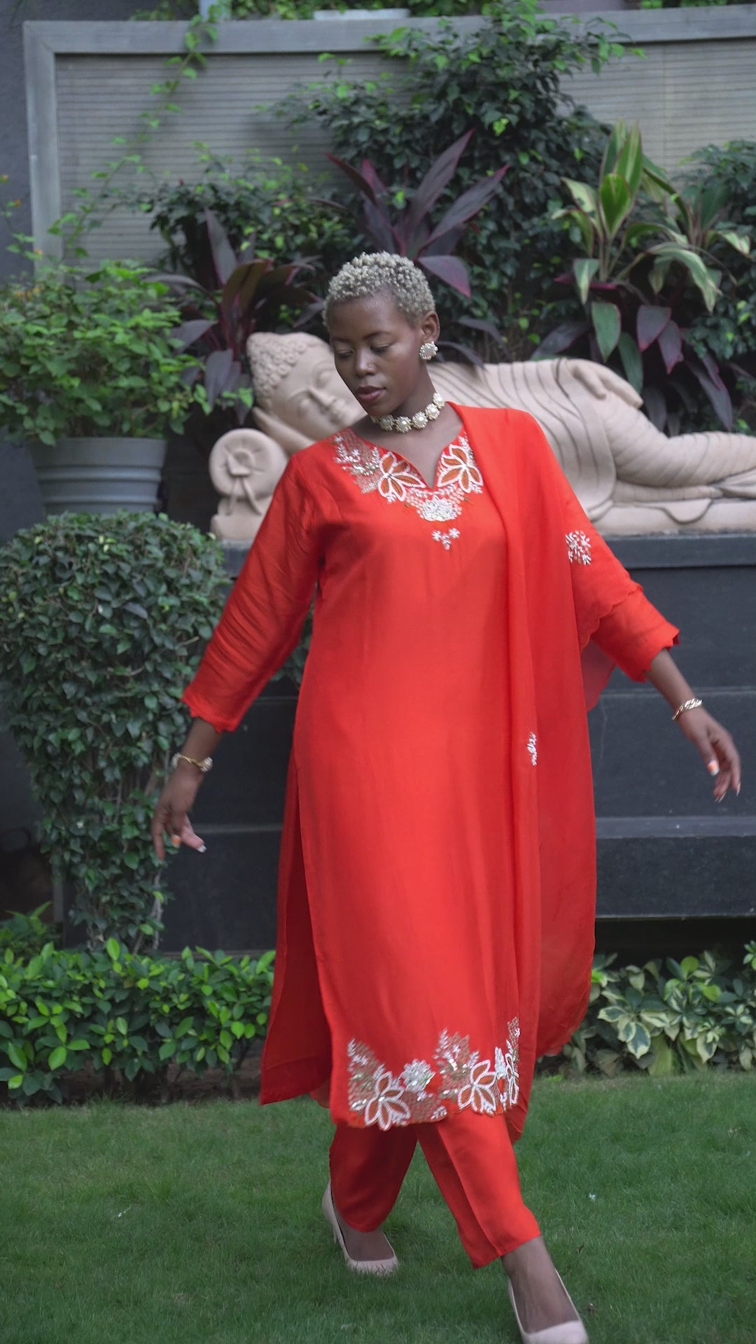 Beads work Kurta Suit set