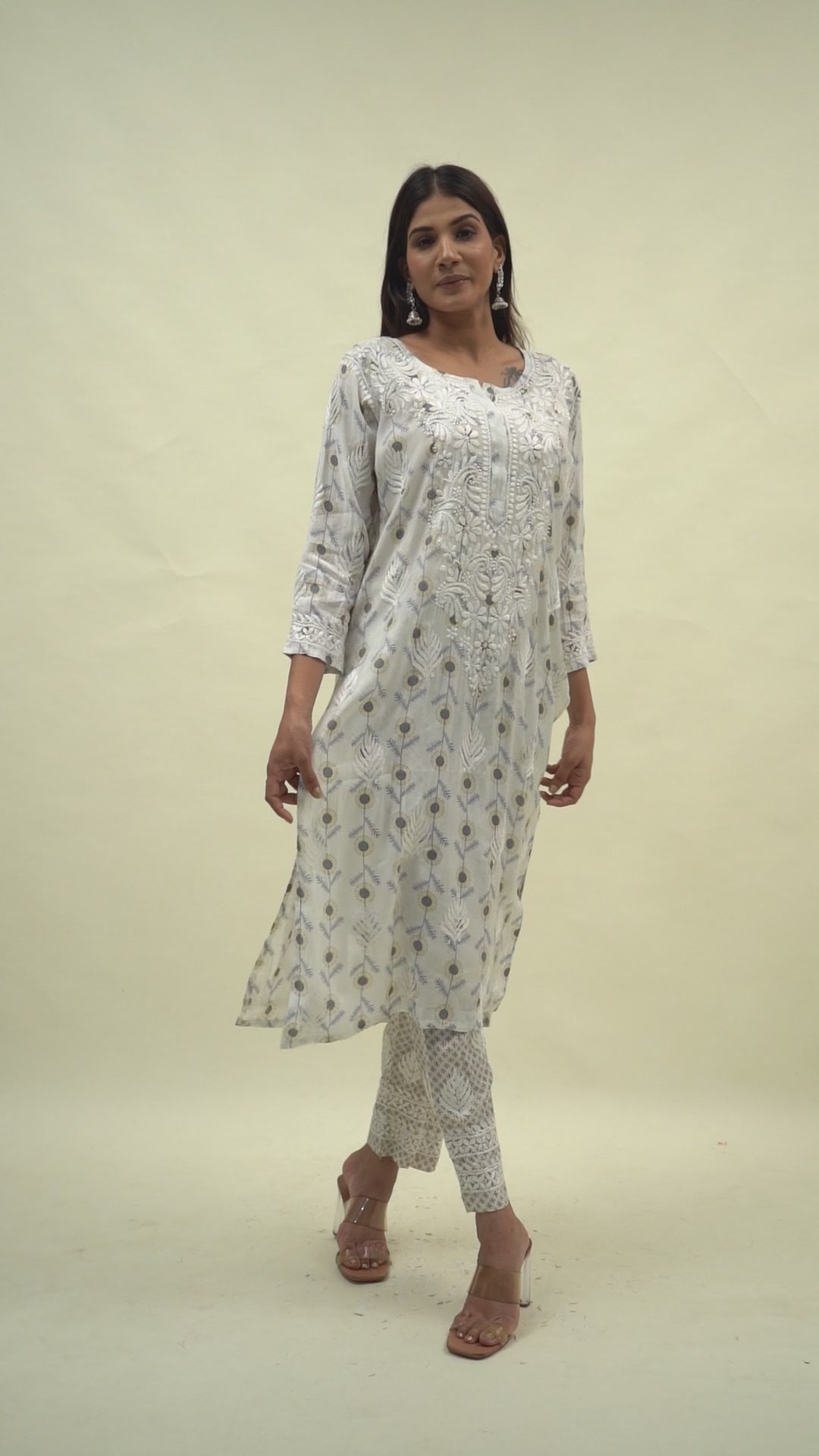 cotton chikankari co-ord set