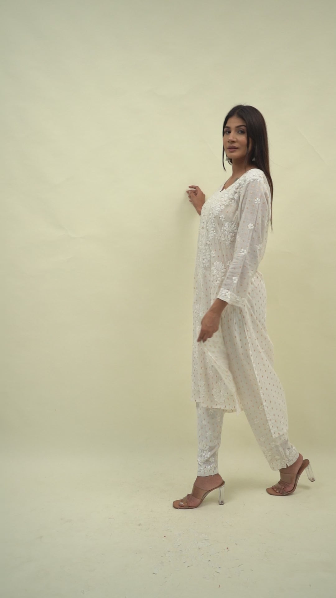 cotton chikankari co-ord set